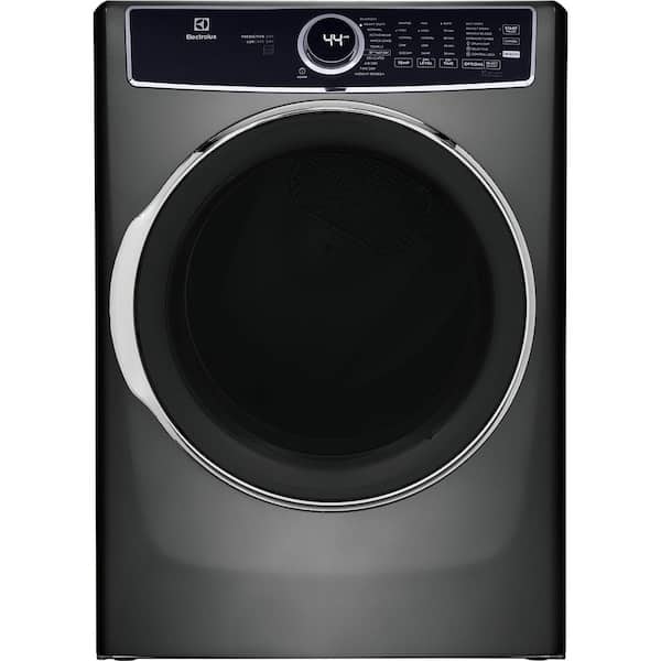 Electrolux 8 cu. ft. Titanium Front Load Perfect Steam Gas Dryer with Predictive Dry and Instant Refresh