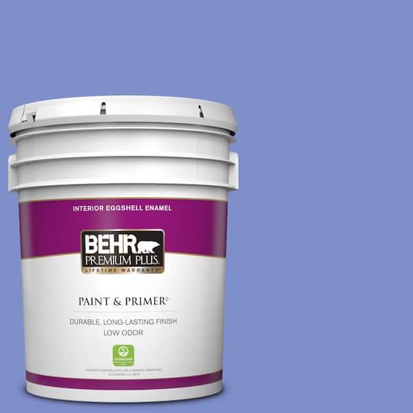 BEHR PREMIUM PLUS 5 gal. #P540-5 Pansy Garden Eggshell Enamel Low Odor Interior Paint & Primer