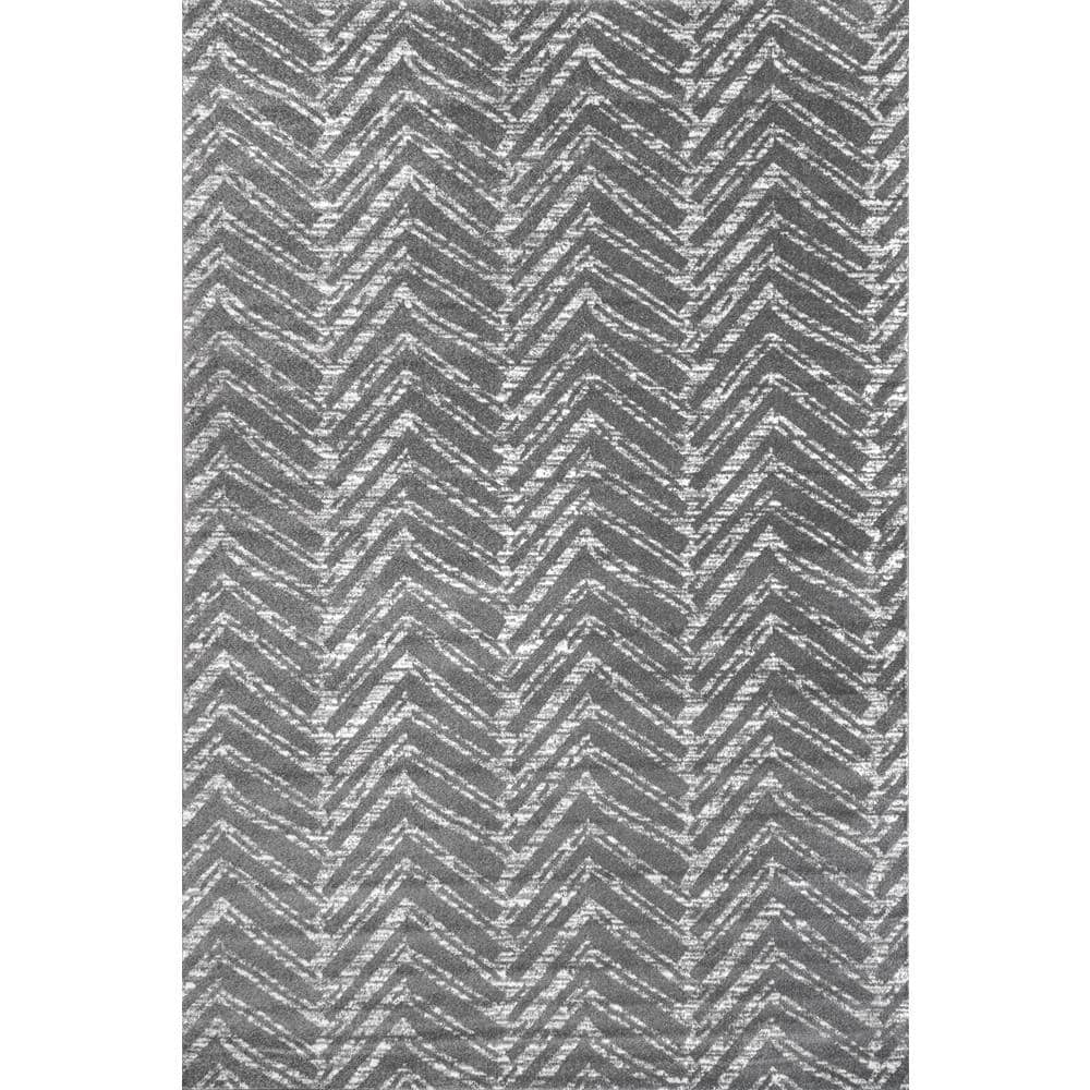 3' x 4' Double Cross Gray Southwest Rectangle Scatter Nylon Area Rug