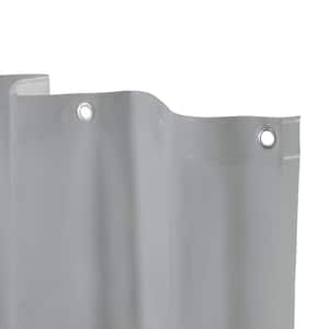 70 in. W x 72 in. H Microban Protected Medium Weight PEVA Shower Curtain Liner in Gray