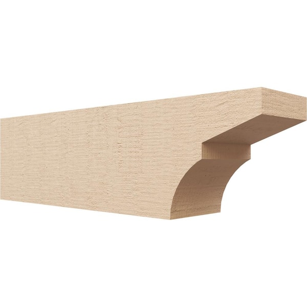 Ekena Millwork 6-in. x 8-in. x 28-in. Monterey Woodgrain, Primed Tan Timberthane Polyurethane Rafter Tail Brace