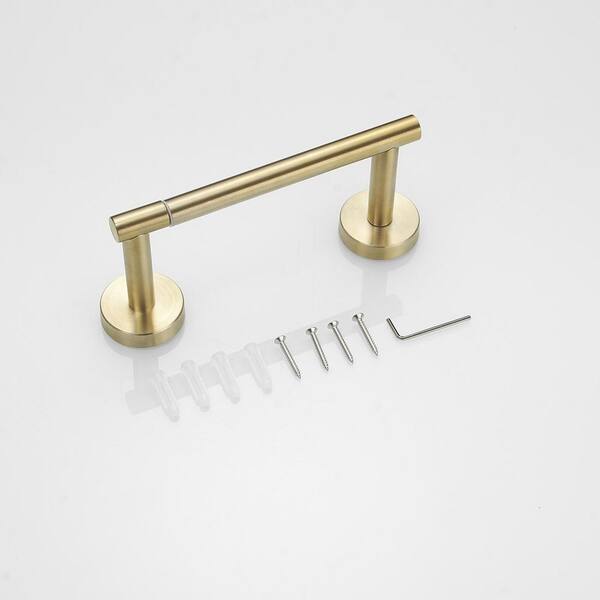 Signature Hardware 476969 Greyfield Wall Mounted Pivoting Toilet Paper Holder Finish: Brushed Gold