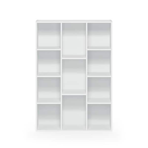Furinno White 11-Cube Reversible Open Shelf Bookcase