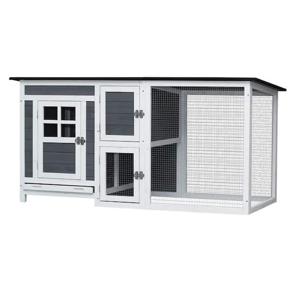 63 in. L x 30 in. W. x31 in. H Outdoor Indoor Poultry Cage Animal House Outdoor Chicken Coop Rabbit Hutch Running Cage