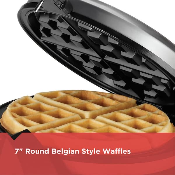 BLACK+DECKER 2-Slice Black Stainless Steel American Waffle Maker