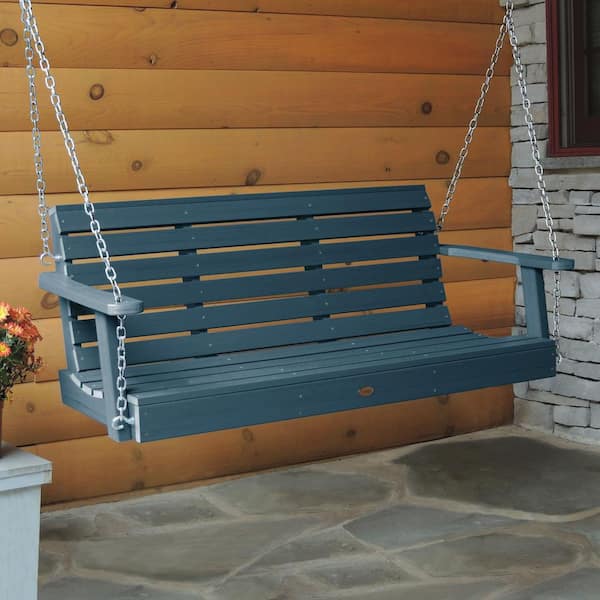 Weatherly 60 in. 2-Person Nantucket Blue Recycled Plastic Porch Swing