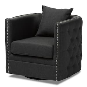 Micah Gray Fabric Swivel Chair
