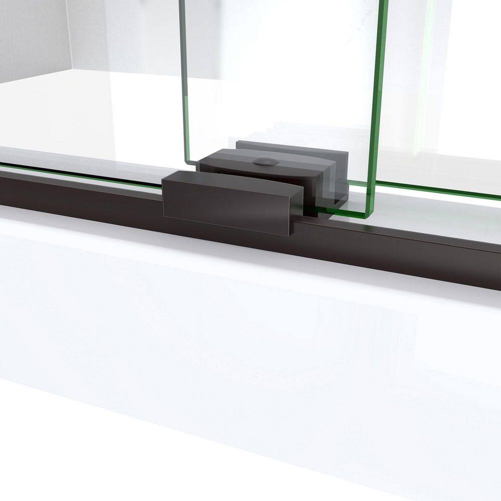 Sapphire-V 76" High Oil Rubbed Bronze Frameless Shower Door