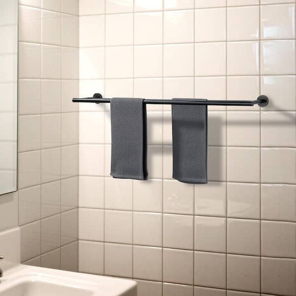 36 in. Wall Mounted Double Towel Bar in Oil Rubbed Bronze