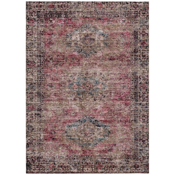 Chantille Machine Washable Indoor/Outdoor Abstract ACN2170 Pink 8 ft. x 10 ft. Area Rug