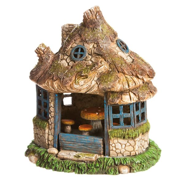 Evergreen A View in the Village Lighted Fairy House