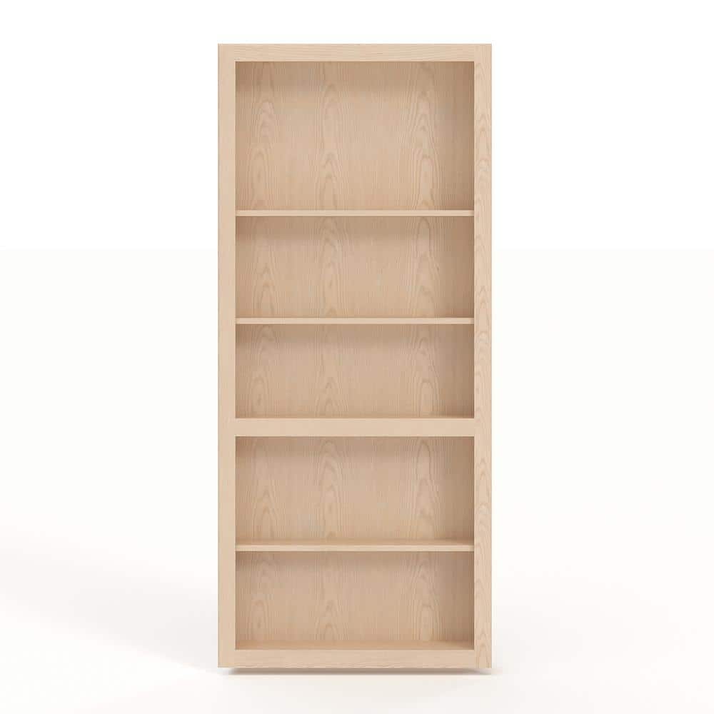 32'' x 80'' Unfinished Red Oak Hidden Bookcase Door