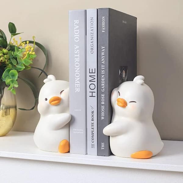 Yoo Hoo elephant and giraffe hotsell bookends, Jungle Themed Custom Made Wooden Bookends (Yoo Hoo, grey, teal, aqua, wood bookends)