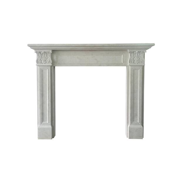 nature & designs Springfield 66 in. x 52 in. Egyptian Beige Marble Mantel