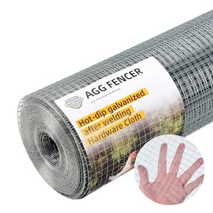 1/2 in. x 48 in. x 50 ft. 19-Ga Chicken Coop Wire Fence, Metal Wire Fence Roll Mesh, Poultry Animal Netting Cage Screen