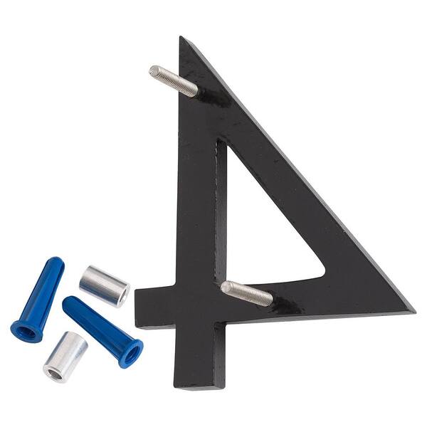 12 x 8.81 x 0.375 Polished Aluminum Montague Metal Products MHN-12-7-F-BA1 Floating House Number