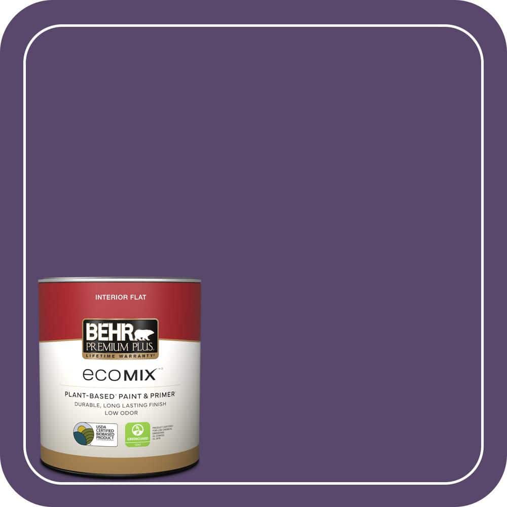 1 qt. #P570-7 Proper Purple Flat EcoMix Plant-Based Interior Paint & Primer price history on PriceWatchPro