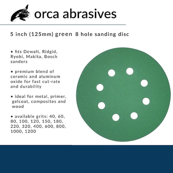 Unbranded - Green 5 in. 320 Grit Sanding Disc Extra Fine (25-Pack)