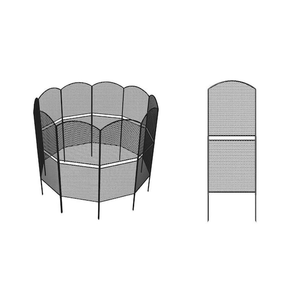 13 in. Rustproof Metal Garden Fence Decorative Animal Barrier Yard Patio Garden Edging Border 15 Pack