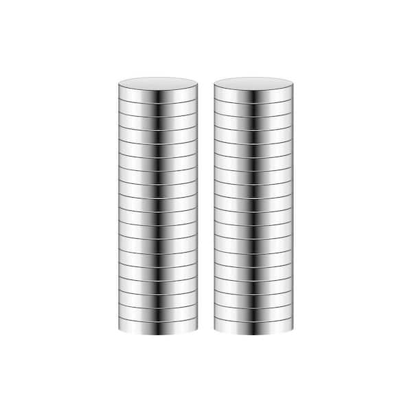 Rare Earth Magnets, 100 Pcs Strong Round Small Neodymium Magnets Disc with Transparent Storage Box, for Whiteboard, Home