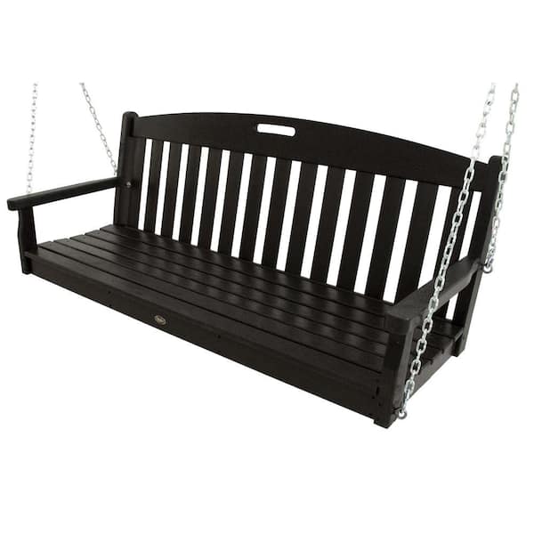 Trex Outdoor Furniture Yacht Club Charcoal Black Patio Swing