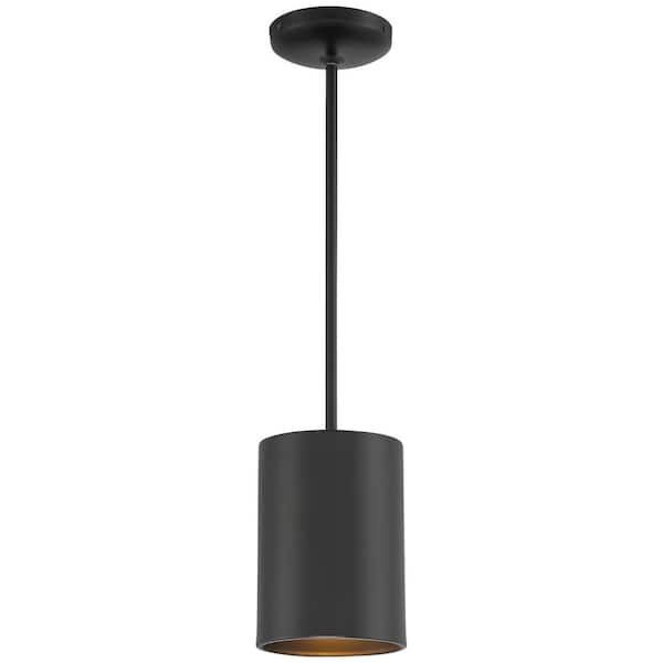 Access Lighting Pilson XL 10-Watt 1-Light Matte Black Shaded Pendant Light