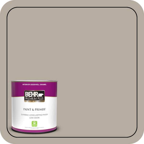 BEHR PREMIUM PLUS 1 qt. #PPU18-13 Perfect Taupe Eggshell Enamel Low Odor Interior Paint & Primer