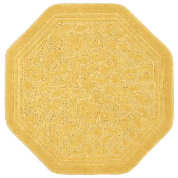 Mohawk Home Wellington 6 ft. x 6 ft. Nylon Machine Washable Octagon Bath Mat in Gold