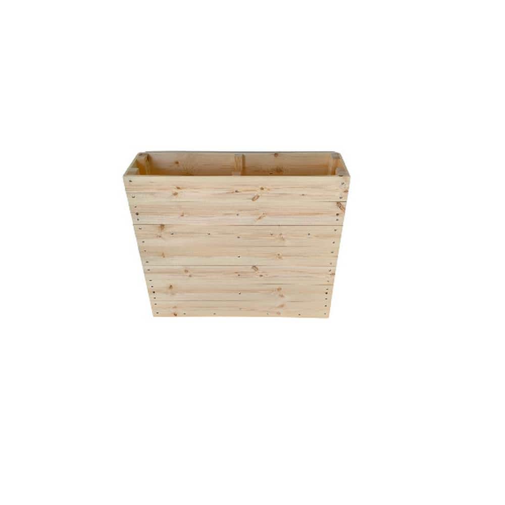 32 in. x 28 in. x 8 in. Solid Wood Mobile Planter Barrier in Unfinished Wood Color price history on PriceWatchPro