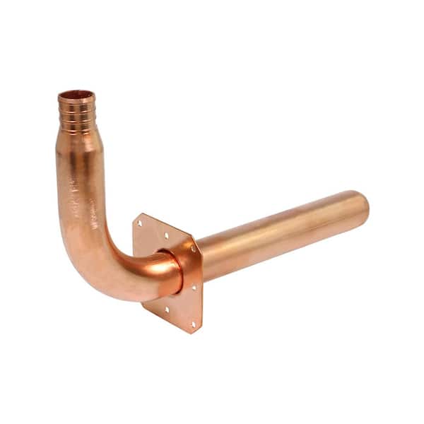 3.5" x 8" with Ear 25 Copper Stub Out Elbow for 1/2" PEX Tubing