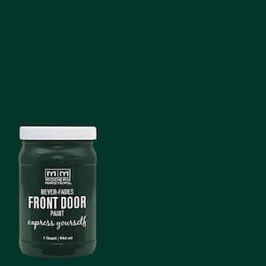 Express Yourself 1 qt. Satin Successful Green Water-Based Front Door Paint