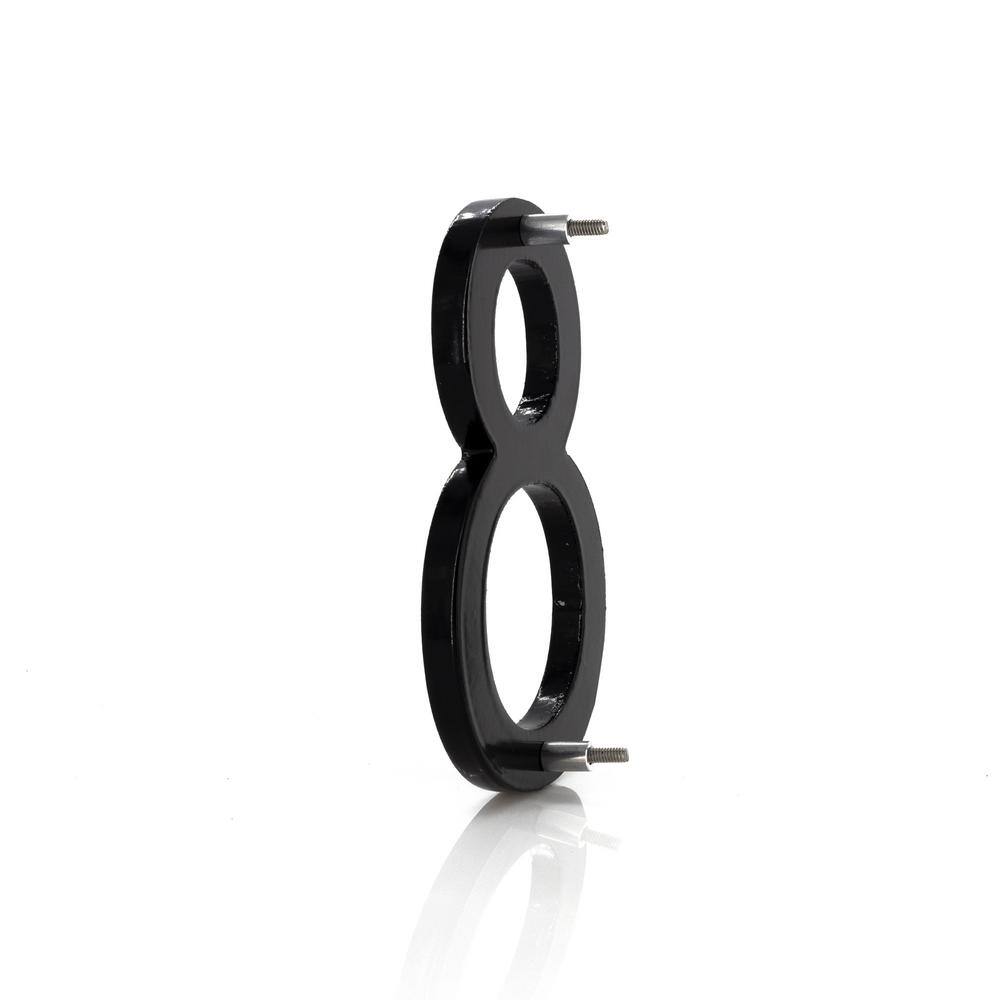16 Inch Black Aluminum Floating House Number 8