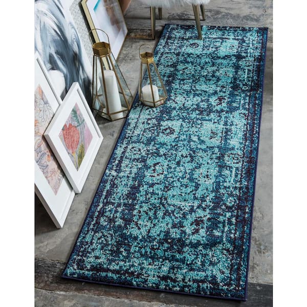 Medici Salamanca Turquoise 2' 7 x 10' 0 Runner Rug