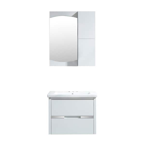 Garrido Bros. and Co. BILBAO 24 in. W x 18 in. D x 19 in. H Bath Vanity Set with Mirror in White