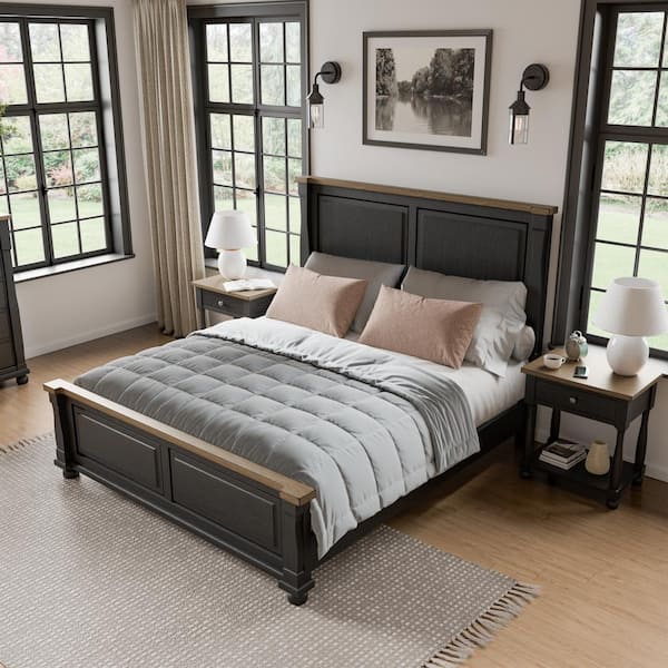 3 piece bedroom set black discount