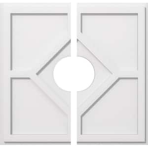 1 in. P X 8-1/4 in. C X 24 in. OD X 6 in. ID Embry Architectural Grade PVC Contemporary Ceiling Medallion, Two Piece