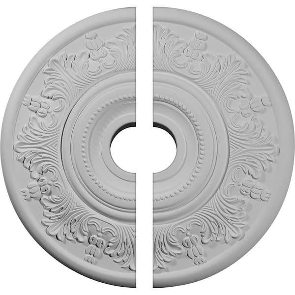 Ekena Millwork 20 in. x 3-1/2 in. x 1-1/2 in. Vienna Urethane Ceiling Medallion, 2-Piece (Fits Canopies up to 6-1/2 in.)