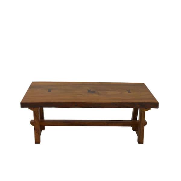 222 Fifth Ori Brown Live Edge Foldable Coffee Table