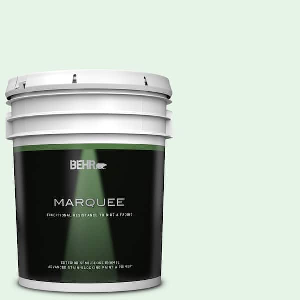 BEHR MARQUEE 5 gal. #PPL-25 Sign of Spring Semi-Gloss Enamel Exterior Paint & Primer