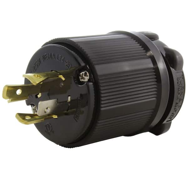 AC WORKS NEMA L14-20P 20A 125/250V 4-Prong Locking Male Plug in
