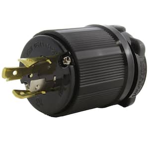 NEMA 20 Amp 125/250-Volt 4-Prong Locking Male Plug With UL C-UL Approval