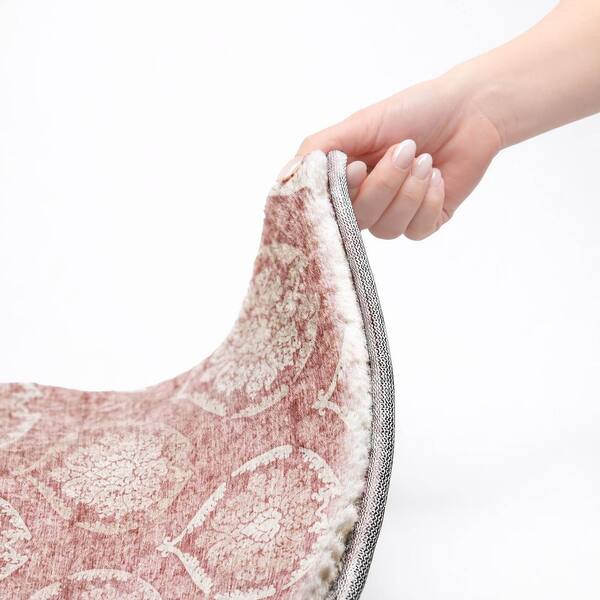 Dream Shag Premium Machine Washable Abstract ADS810 Pink 3 ft. x 4 ft. Area Rug