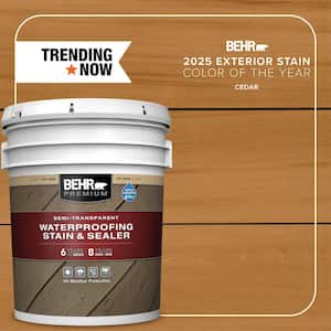 5 gal. #ST-146 Cedar Semi-Transparent Waterproofing Exterior Wood Stain and Sealer