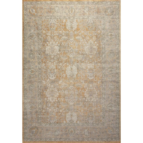 Chris Love Julia Rosemarie Gold / Sand 9 ft. x 12 ft. Traditional Area Rug