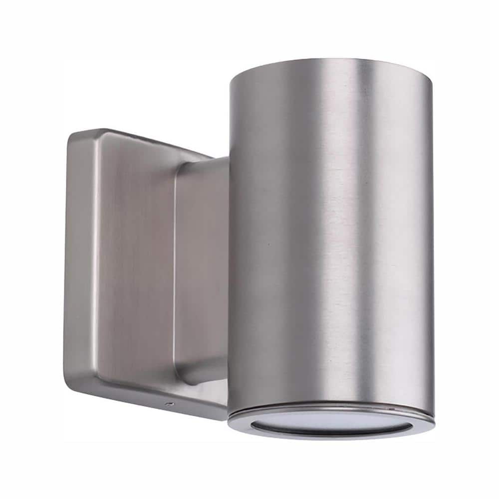 Satin Nickel 5.63" Dimmable LED Cylinder Wall Light