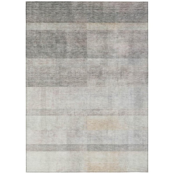 Addison Rugs Chantille ACN568 Taupe 5 ft. x 7 ft. 6 in. Machine Washable Indoor/Outdoor Geometric Area Rug