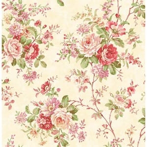 SK Filson Eliza Red Bouquet Wallpaper DE40851 - The Home Depot