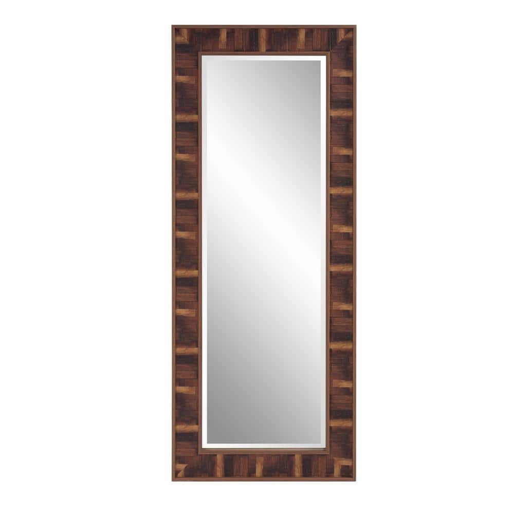 UPC 848635034324 product image for 59.5 in. x 23.5 in. Farmhouse Rectangular Framed Polystyrene Dark Brown Wood Wal | upcitemdb.com