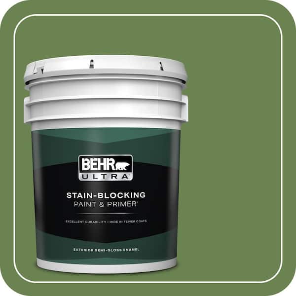 BEHR ULTRA 5 gal. #430D-6 Happy Camper Semi-Gloss Enamel Exterior Paint & Primer