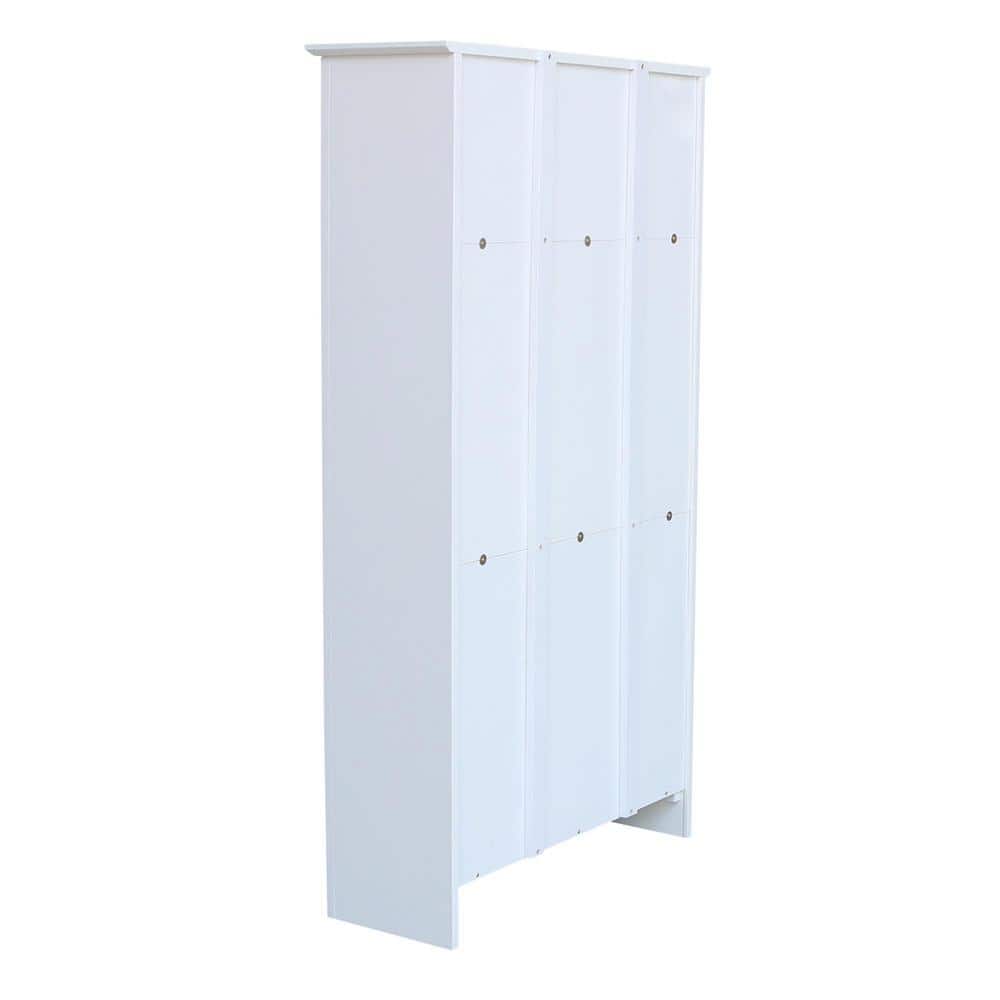 Transitional Solid Hardwood 60" White Shaker Bookshelf